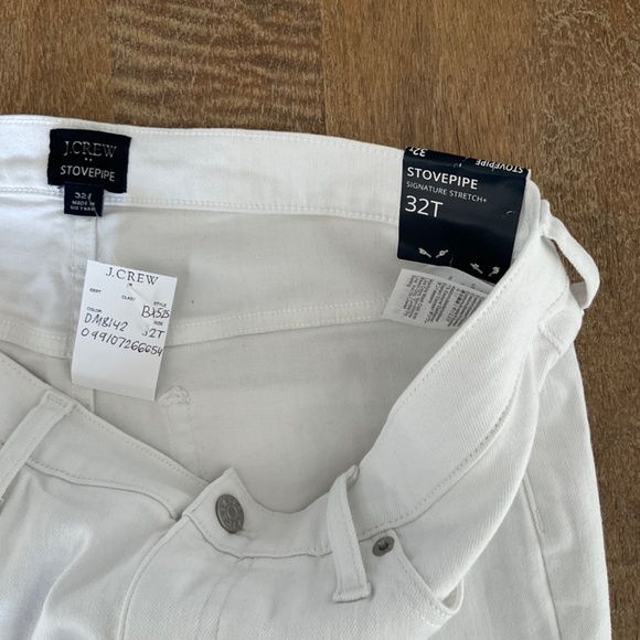 NWT J.Crew Factory White Tall stovepipe straight jean in signature stretch SZ 32 - Picture 6 of 6